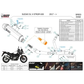 Mivv Sport Exhaust Full System Black Suzuki V-STROM 650 S.049.LRB + ACC.046.A1