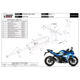 Mivv SUONO Inox Suzuki GSX 250 R S.054.L7