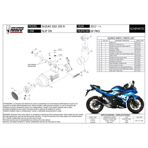 Mivv GPpro Negro Suzuki GSX 250 R