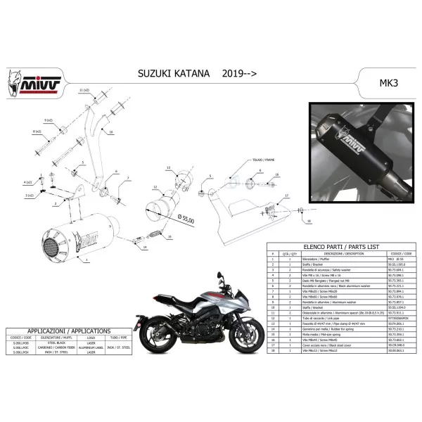 Mivv MK3 Nero Suzuki KATANA