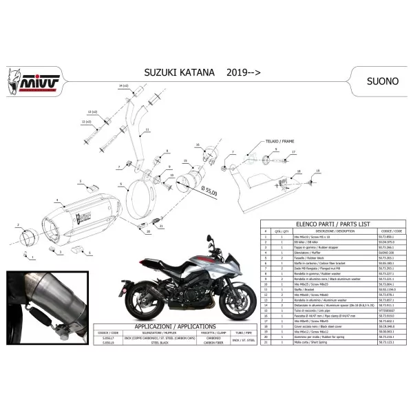 Mivv SUONO Black Suzuki KATANA