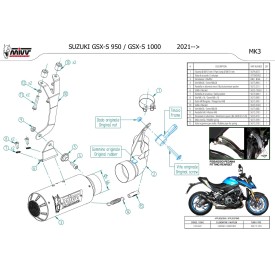 Mivv MK3 Carbon Suzuki GSX-S 950 S.059.LM3C