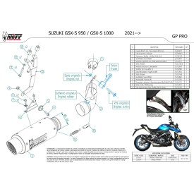 Mivv GPpro Titanio Suzuki GSX-S 950 S.059.L6P