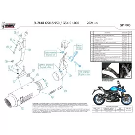 Mivv GPpro Titanium Suzuki GSX-S 1000