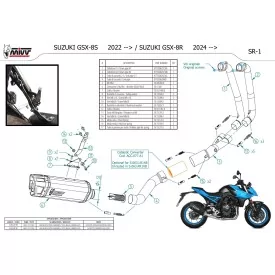 Mivv Escape Deportivo Completo Negro Suzuki GSX-8S S.063.LR1XB + ACC.077.A1