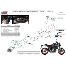 Mivv Echappement Sport Complet Noir Suzuki GSX-8S S.066.SC5B