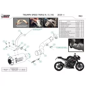 Mivv MK3 Carbonio Triumph SPEED TRIPLE 1050 R / S / RS T.021.SM3C