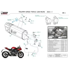 Mivv SR-1 Titan Triumph SPEED TRIPLE 1200 RR / RS T.025.LR1T