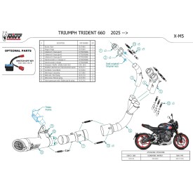 Mivv Sport Exhaust Full System Black Triumph TRIDENT 660 T.029.SC5B