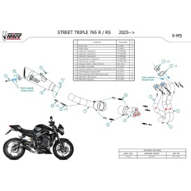 Mivv Echappement Sport Complet Noir Triumph STREET TRIPLE 765 R / RS T.031.SC5B