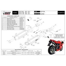 Mivv SUONO Inox Ducati 848 UD.021.L7 + ACC.033.A2