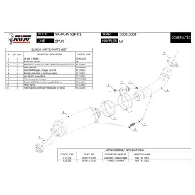 Mivv GP Yamaha R1 YZF 1000