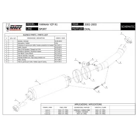 Mivv Oval Yamaha R1 YZF 1000