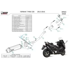 Mivv Speed Edge Black Yamaha T-MAX 500