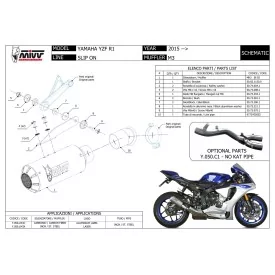 Mivv M3 Yamaha R1 YZF 1000
