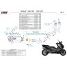 Mivv Sport Exhaust Full System Black Yamaha T-MAX 560 Y.061.LR1XB + ACC.045.A1