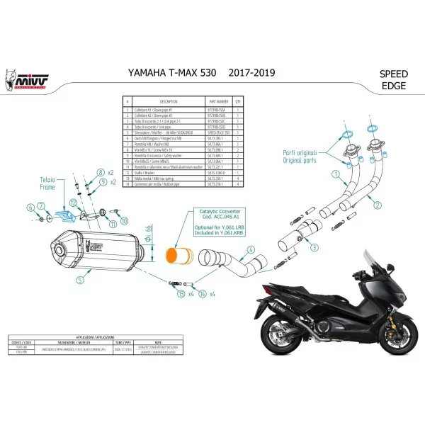Mivv Escape Deportivo Completo Negro Yamaha T-MAX 530