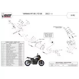 Mivv X-M1 Black Yamaha MT-09