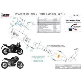 Mivv Sport Exhaust Full System Black Yamaha MT-125