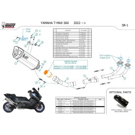Mivv Escape Deportivo Completo Titanio Negro Yamaha T-MAX 560 Y.073.LR1TBN + ACC.045.A1