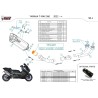 Mivv Scarico Sportivo Completo Titanio Nero Yamaha T-MAX 560 Y.073.LR1TBN + ACC.045.A1