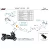 Mivv Scarico Sportivo Completo Nero fondello carbonio Yamaha T-MAX 560