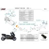 Mivv Komplette Sport-Auspuffanlage Schwarz Yamaha T-MAX 560 Y.073.LR1XBN + ACC.045.A1