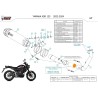 Mivv Komplette Sport-Auspuffanlage Carbon Carbon-Endkappe Yamaha XSR 125 Y.075.L2SC + ACC.076.A1
