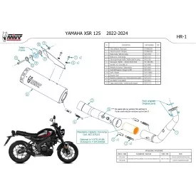 Mivv Echappement Sport Complet Noir Yamaha XSR 125