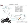Mivv Komplette Sport-Auspuffanlage Schwarz Yamaha XSR 125 Y.075.LH1BA + ACC.076.A1