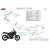 Mivv Escape Deportivo Completo Negro fondo carbono Yamaha XSR 125 Y.075.LH1BG + ACC.076.A1
