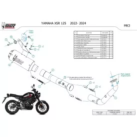 Mivv Scarico Sportivo Completo Nero Yamaha XSR 125