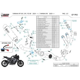 Mivv Echappement Sport Complet Noir Yamaha R9 Y.078.LXBP + ACC.099.A1