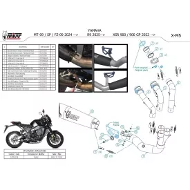 Mivv Scarico Sportivo Completo Nero Yamaha MT-09 / SP / FZ-09 Y.079.SC5B