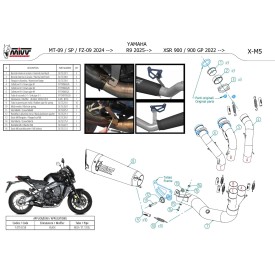 Mivv Scarico Sportivo Completo Nero Yamaha R9 Y.079.SC5B