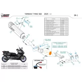 Mivv Sport Exhaust Full System Black Titanium Yamaha T-MAX 560