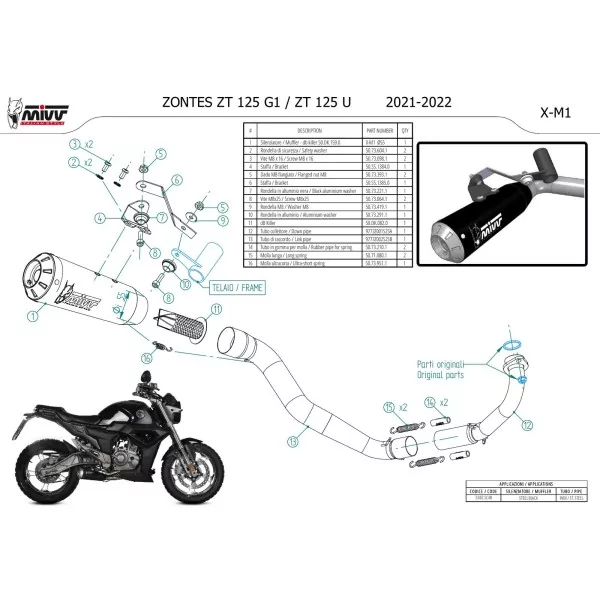 Mivv Escape Deportivo Completo Negro Zontes ZT 125 U