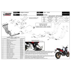 Mivv GP PRO Honda CB 650 F H.055.LXBP + ACC.041.A1