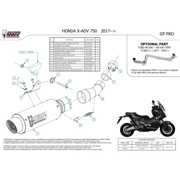 Mivv GPpro Negro Honda X-ADV 750