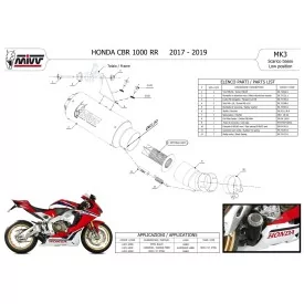 Mivv MK3 Inox Honda CBR 1000 RR H.071.SM3X