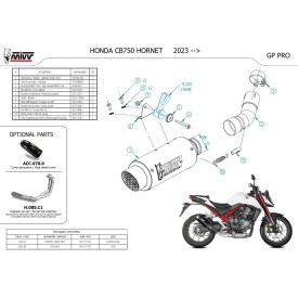 Mivv GPpro Black Honda CB750 HORNET H.085.LXBP