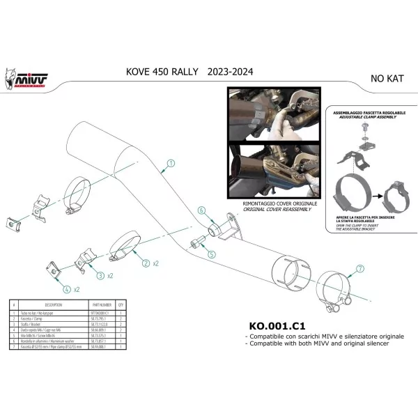 Mivv Decatalizzatore No Kat Kove 450 RALLY