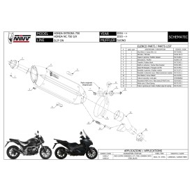 Mivv SUONO Edelstahl Honda NC 750 S / X H.065.L7