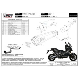 Mivv DELTA RACE Nero Honda X-ADV 750 H.066.LDRB