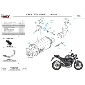 Mivv SR-1 Inox Honda CB750 HORNET H.085.LR1X