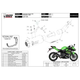 Mivv MK3 Black Kawasaki Z400 K.047.SM3B