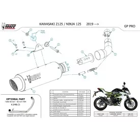 Mivv GP PRO Kawasaki Ninja 125