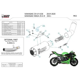 Mivv MK3 Carbon Kawasaki ZX-6 R 636 K.050.SM3C
