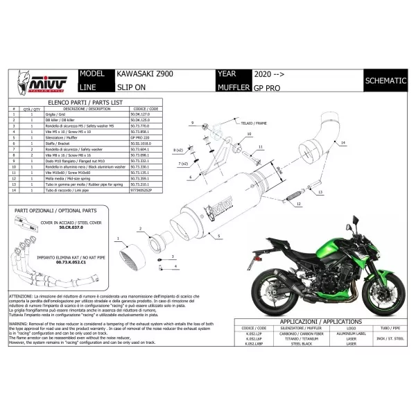 Mivv GP PRO Kawasaki Z900