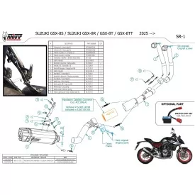 Mivv Sport Exhaust Full System Black Suzuki GSX-8R S.067.LR1XB + ACC.099.A1